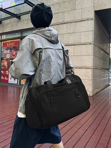 Large Capacity Travel Duffle Bag Oxford Cloth Waterproof Gym Sports Bag With Shoe Compartment Dry Wet Separation Weekend Bag