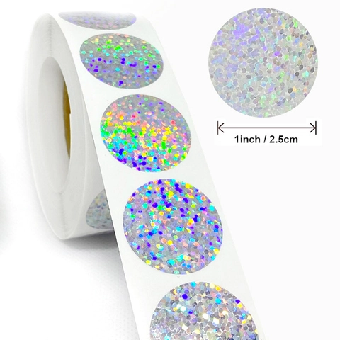 Adesivi Olografici Laser con Paillettes Forma di Cuore Stella Tondo Compleanno Festa Confezione Regalo Etichette Sigillo Fai da Te Decorazione Adesivi