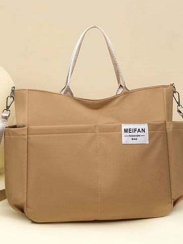Borsa Tote in Nylon da Donna Grande Capacità Borsa a Tracolla Multi Tasca per Scuola Pendolarismo Handbag Quotidiana
