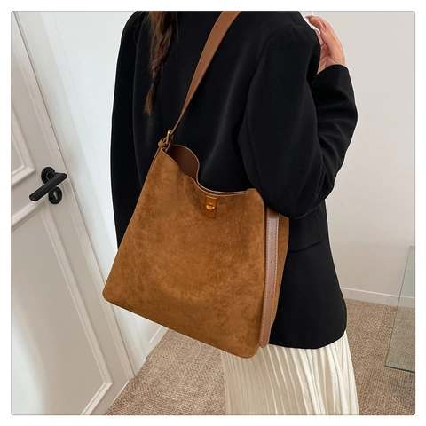 Vintage Wildlederimitat Große Kapazität Tragetasche Für Damen Retro Minimalistische Schultertasche Mit Beutel Leopardenmuster Pendler Handtasche