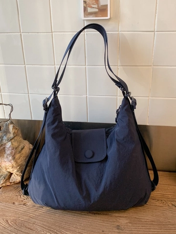 Bolso Tote Acolchado de Gran Capacidad para Mujer Bolso de Hombro Casual Estilo Hobo de Tela Color Sólido Vintage