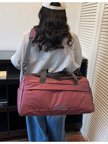 Large Capacity Waterproof Nylon Travel Bag Women Sports Fitness Handbag With Dry Wet Separation Shoe Compartment Duffel Bag