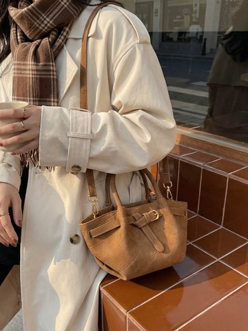 Dames Retro PU-leer Tote Tas Ruitpatroon Gesp Grote Capaciteit Schoudertas Crossbodytas Voor Dagelijks Gebruik