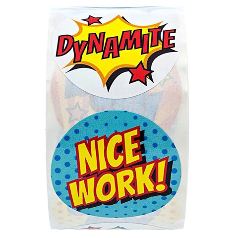 Motivations Belohnungsaufkleber Rolle Für Kinder Lehrer Klassenzimmer Comic Stil Runde Haftaufkleber Für Schüler Scrapbooking Dekoration