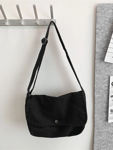 Vintage Canvas Messenger Tasche Für Damen Große Kapazität Umhängetasche Mit Verstellbarem Riemen Lässig Pendeln Schultertasche