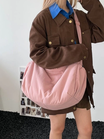 Bolso Bandolera de Nailon de Gran Capacidad para Mujer Ligero Impermeable Estilo Dumpling Hobo Casual para Viajes Diario Trabajo
