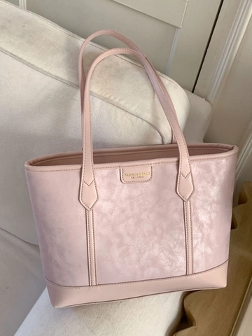 Women's Casual PU Leather Tote Bag Large Capacity Minimalist Korean Style Shoulder Bag For Daily Commuting Office Travel