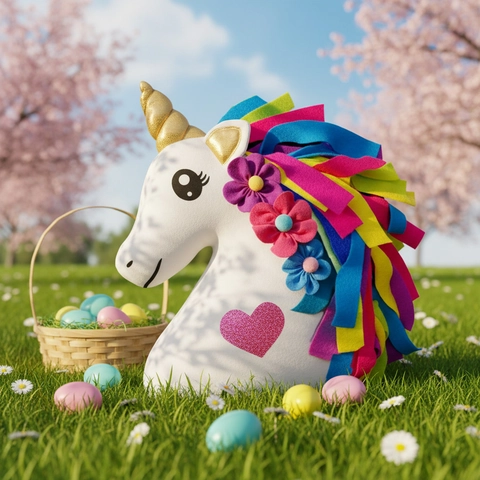 DIY Unicorn Pillow Craft Kit For Kids No Sew Plush Fabric Cushion Hand Knot Decorative Craft Set For Girls Bedroom Gift