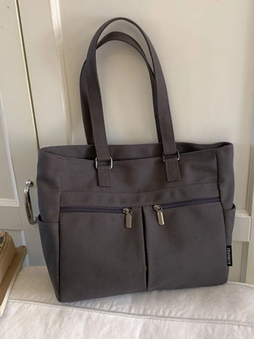 Women Large Capacity PU Tote Bag Multi-pocket Shoulder Bag Casual Simple Handbag For Daily School Office Travel Elegant