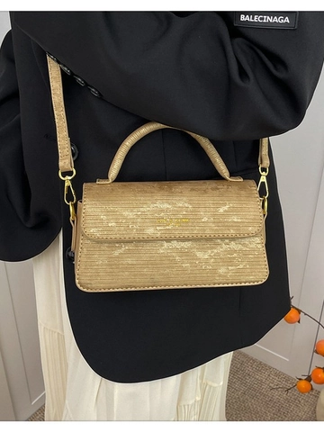 Damen Vintage PU Leder Umhängetasche Mode Einfarbig Handtasche Mit Horizontaler Textur Gold Hardware Tägliche Schultertasche