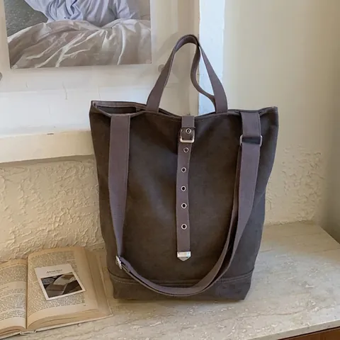 Women Large Capacity PU Leather Tote Bag Casual Adjustable Strap Shoulder Bucket Bag Commuter Crossbody Handbag For Ladies