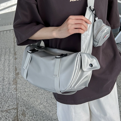 Large Capacity Oxford Cloth Travel Bag For Women Casual Messenger Shoulder Bag Multi Functional Waterproof Sport Gym Bag