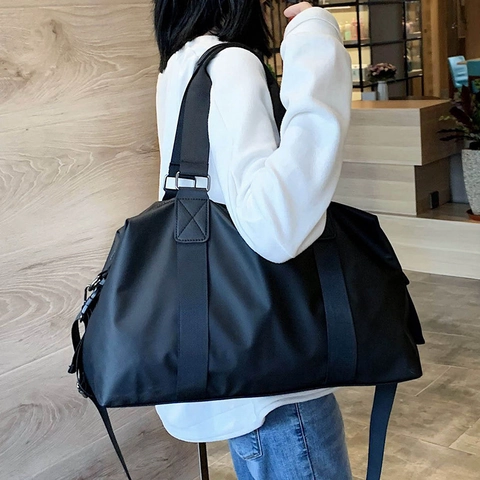 Große Kapazität Nylon Reisetasche Wasserabweisende Fitnesstasche Wochenende Handtasche Umhängetasche Für Damen Herren