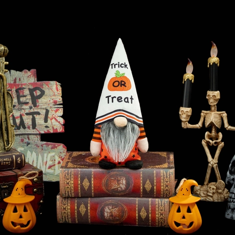Halloween Zwerg Plüsch Deko Trick Or Treat Happy Halloween Gesichtsloser Alter Mann Puppe Ornament Home Party Tischdeko