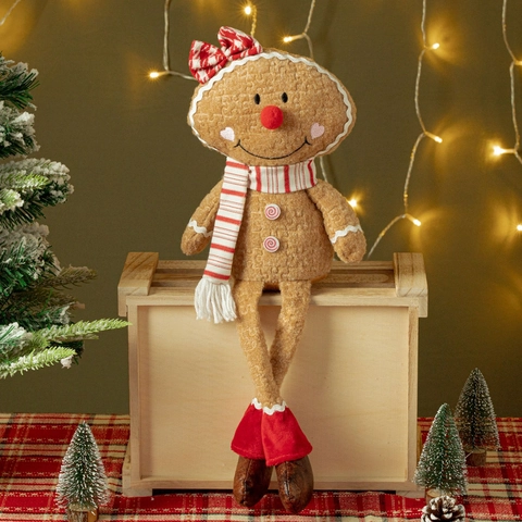 Weihnachten Lebkuchenmann Plüschpuppe Langbeiniges Kochpaar Spielzeug Für Weihnachtsdekoration Festliche Party Ornament Geschenk