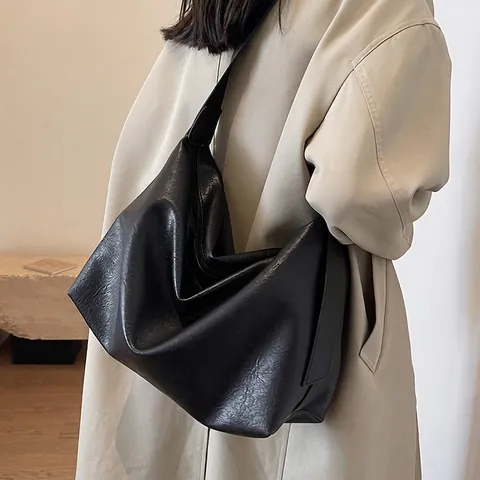 Bolso Tote de Cuero PU Retro para Mujer Gran Capacidad Textura de Lichi Bolso de Hombro Hobo Viaje Trabajo Bolso de Mano