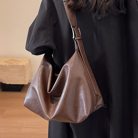 Bolso Tote de Cuero PU Retro para Mujer Gran Capacidad Textura de Lichi Bolso de Hombro Hobo Viaje Trabajo Bolso de Mano