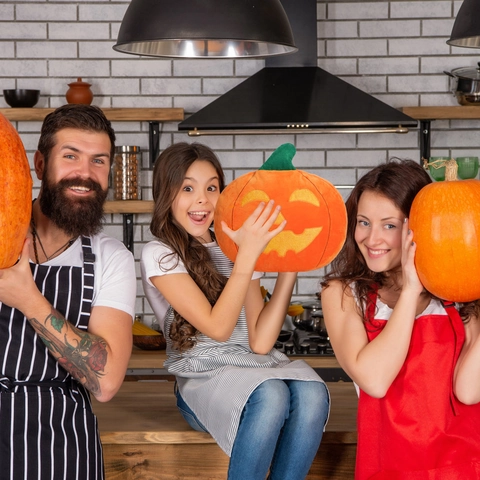 Halloween Kürbis Plüschkissen Weicher Samt Jack O Lantern Deko Kissen Für Home Party Festliches Wurfkissen Dekoration