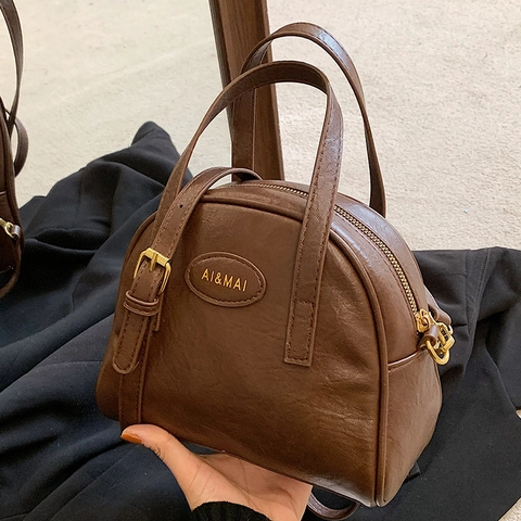 Vintage PU Leder Muscheltasche Damen Kleine Schulter Umhängetasche Für Den Täglichen Beruf Reisen Streetstyle Lässiges Accessoire