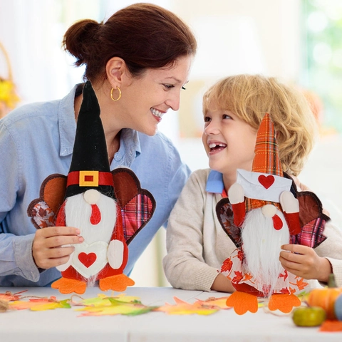 Erntedankfest Zwerge Plüsch Dekorationen Herbst Ernte Gnom Gesichtsloser Puppe Truthahn Ornamente Für Zuhause Party Dekor Geschenk