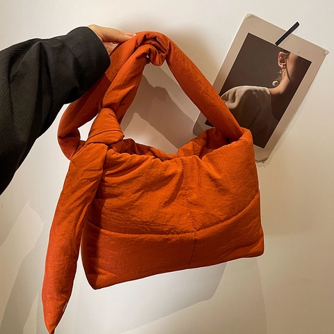 Borsa Tote Trapuntata da Donna Grande Capacità Tracolla con Nodo Borsa a Spalla Imbottita Casual per Pendolari