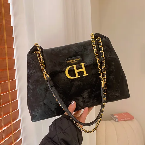Women Quilted Rhombus Shoulder Bag PU Leather Chain Strap Crossbody Purse Flap Small Square Bag Fashion Urban Style Handbag