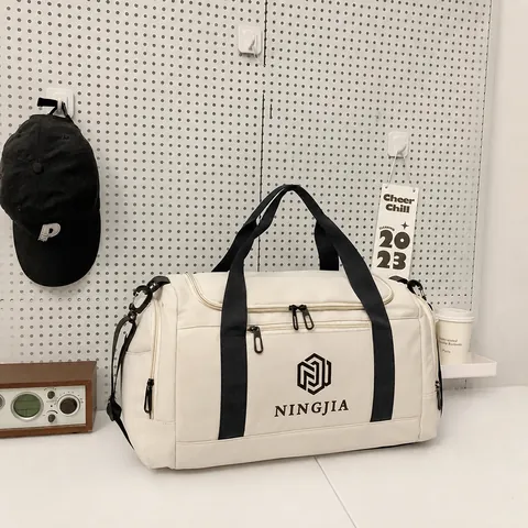Large Capacity Nylon Travel Bag Women Waterproof Gym Duffel Bag Weekender Overnight Bag With Shoe Compartment NINGJIA