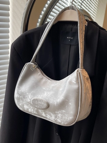 Borsa Sottobraccio in Pelle PU Minimalista da Donna Moda Casual Hobo Borsa a Spalla per Pendolari Quotidiana Piccola Borsa
