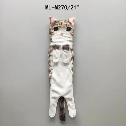 Realistisches Tier Hängendes Handtuch Süßer Hund Katze Weich Absorbierend Mikrofaser Stoff Handtuch Für Badezimmer Küche Deko Kinder Geschenk