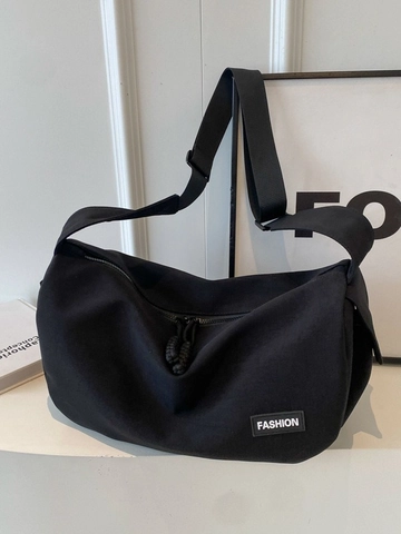 Damen Canvas Umhängetasche Mit Großer Kapazität Workwear-Stil Breiter Gurt Crossbody Tasche Lässige Pendler Alltagstasche