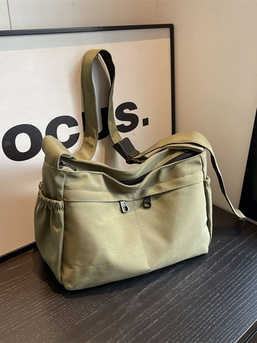 Damen Casual Leinwand Umhängetasche Große Kapazität Tote Messenger Bag Mit Verstellbarem Breitband Schultergurt Alltag Schule Tasche