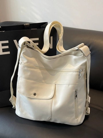 Zaino da Donna alla Moda di Grande Capacità Pendolare Multitasche Tracolla Regolabile Borsa a Spalla per Scuola Lavoro Stile Urbano Semplice