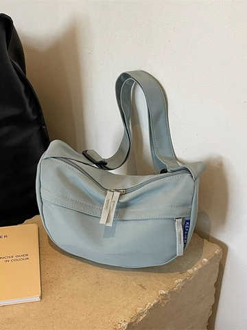 Minimalistische Umhängetasche Aus Segeltuch Für Damen Herren Casual Knödelform Schultertasche Große Kapazität Leichte Kuriertasche
