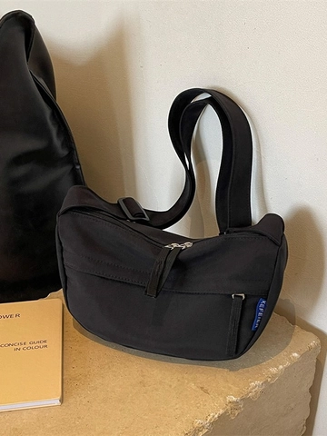 Minimalistische Umhängetasche Aus Segeltuch Für Damen Herren Casual Knödelform Schultertasche Große Kapazität Leichte Kuriertasche