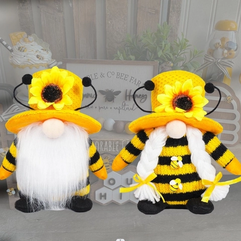 Bienenfest Wichtel Plüsch Sonnenblume Frühling Gesichtslos Puppe Rudolph Dekoration Biene Thema Wichtel Für Zuhause Deko