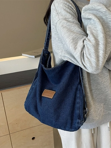Women Large Capacity Denim Backpack Vintage Washed Tote Bag Multifunctional Shoulder Crossbody Bag For Travel Daily