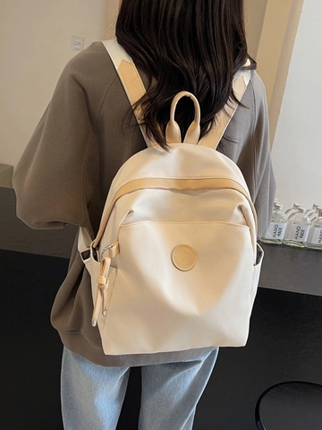 Mochila Ligera de Moda Simple para Mujer Urbana Conmutador de Tela para Viaje Diario Casual Escuela Estudiante Bolsa