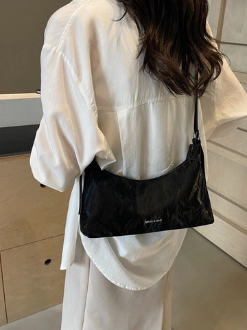 Bolso de Axila Plisado de Cuero PU Minimalista para Mujer Gran Capacidad Diseño de Nicho Bolso de Hombro Hobo Color Sólido Cremallera Bolso de Mano