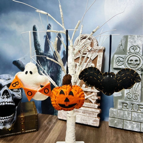 Pendentivi in Feltro Appesi per Halloween Ornamento Fantasma Zucca E Pipistrello per Festa di Halloween Decorazione Domestica