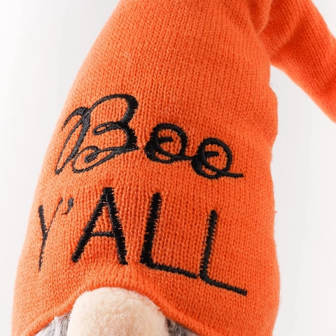 Halloween Zwerge Plüsch Deko Boo Y'ALL LET'S GET Spooky Bestickte Gesichtslose Puppe Orange Weiß Kürbis Stern Dekor