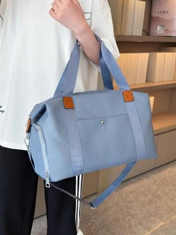 Borsa da Viaggio in Tessuto Oxford da Donna di Grande Capacità Con Scomparto Scarpe Borsa Sportiva Impermeabile per Weekend