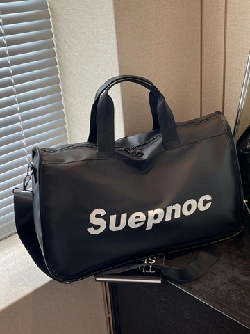 Sac de Voyage Grande Capacité Imperméable en Nylon pour Femme Sac de Sport Décontracté Fourre Tout Avec Impression de Lettres