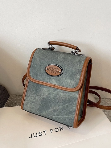 Damen Vintage Wildleder Mehrzweck Rucksack Retro Preppy Stil Klappe Handtasche Crossbody Umhängetasche Vielseitig Täglich Lässige Tasche