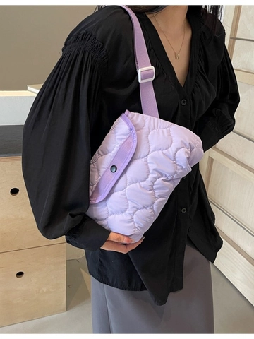 Damen Gesteppte Wattierte Umhängetasche Leichte Nylon Wolkenstil Schultertasche Für Das Pendeln Täglich Lässig Vielseitige Handtasche