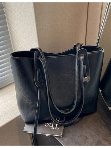 Bolso de Mano de Cuero PU Informal para Mujer Gran Capacidad Conmutar Bolso de Hombro Vintage Color Sólido para Oficina Viaje