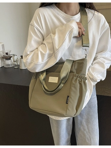 Borsa Tote in Nylon Impermeabile Leggera da Donna Grande Capacità Borsa a Tracolla Larga Regolabile Casual Spalla