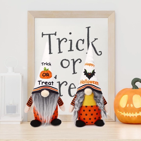 Halloween Gnomes Plush Decorations Bat Pumpkin Faceless Dolls For Home Party Decor Trick Or Treat Happy Halloween Ornaments