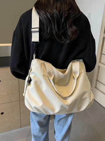 Damen Große Kapazität Nylon Trage Tasche Casual Leichte Schultertasche Für Reisen Pendeln Büro Vielseitige Handtasche