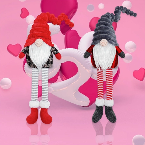 Gnomo de San Valentín Muñeco Sin Rostro Con Corazón Piernas Largas Escandinavo Sueco Tomte Enano Peluche Para Fiesta Hogar Decoración