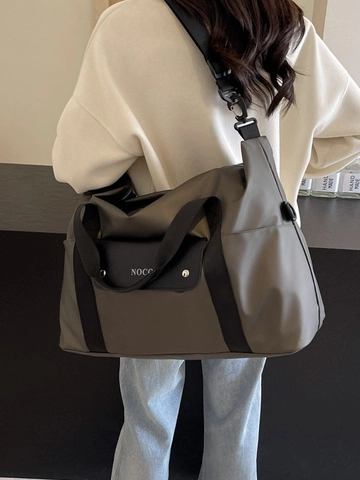 Borsa da Viaggio in Tessuto Oxford di Grande Capacità Impermeabile Borsa Weekender Duffel per Donna Moda Casual a Mano per Affari